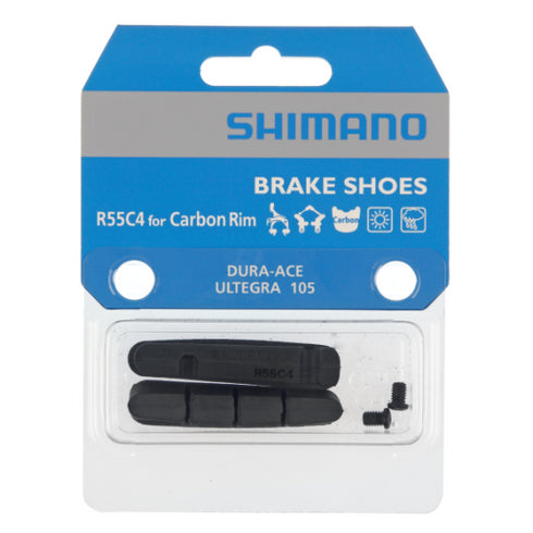 Shimano  R55C4 Cartridge-type brake shoes and fixing bolts for carbon rim (pair)